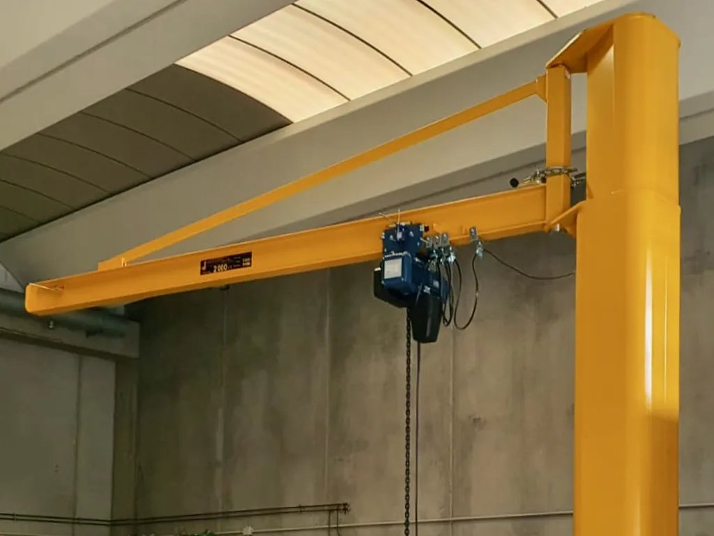 Gru a bandiera con piastra